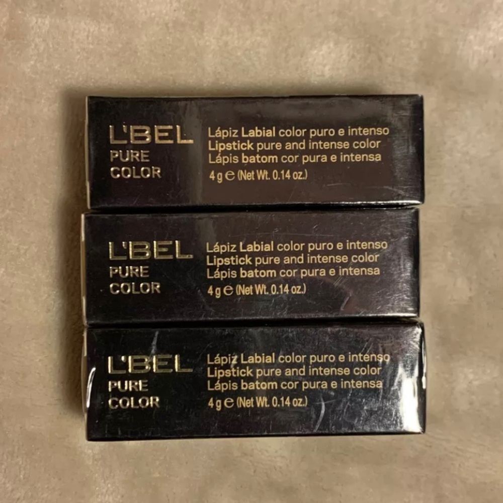 Lipstick Pure And Intense Color 3 Different By L’BEL Fucsia Cocoa Violet